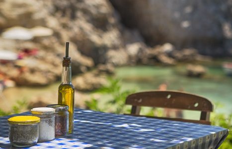Bord på Rhodos i Grekland